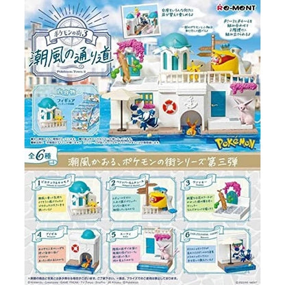 Pokemon Town 3 Sea Breeze Street Blind Box - 1 Random Figure, 6 Possible Designs - Re-ment