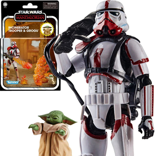Star Wars: The Mandalorian Incinerator Trooper & Grogu Action Figure 2-Pack - Hasbro - The Vintage Collection