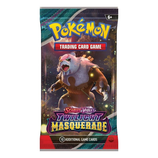 Pokemon TCG Scarlet & Violet Twilight Masquerade Booster Pack - 10 Cards