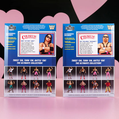 WWE Ultimate Edition Coliseum Collection Hart Foundation Bret "Hit Man" Hart & Jim "The Anvil" Neidhart - Action Figure 2-Pack - Mattel Creations Exclusive!
