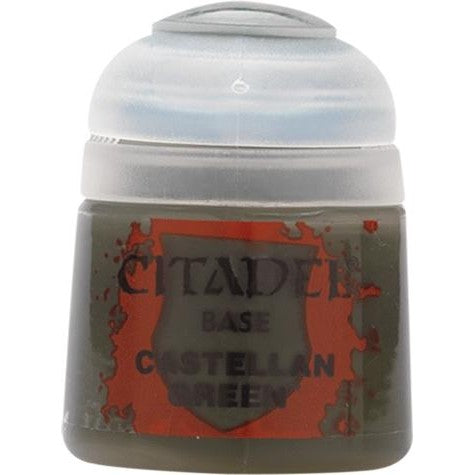 Citadel Base: Castellan Green - Warhammer Model Paint, 12ml Pot - Games Workshop