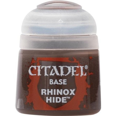 Citadel Base: Rhinox Hide - Warhammer Model Paint, 12ml Pot - Games Workshop