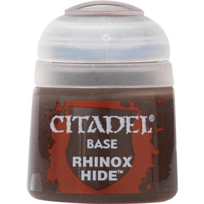 Citadel Base: Rhinox Hide - Warhammer Model Paint, 12ml Pot - Games Workshop