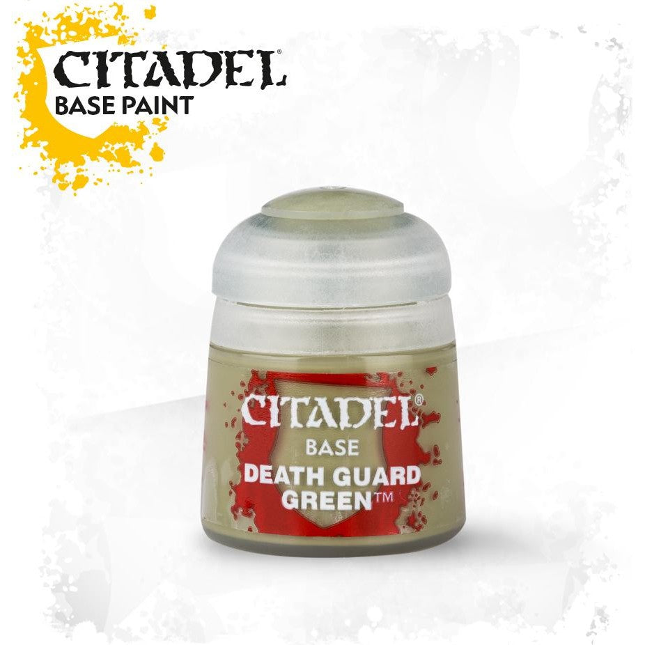 Citadel Base: Death Guard Green - Warhammer Model Paint, 12ml Pot - Games Workshop