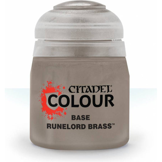 Citadel Colour: Base Runelord Brass - Warhammer Model Paint, 12ml Pot - Games Workshop