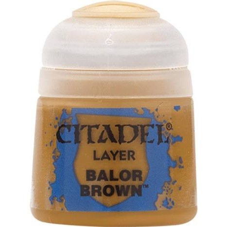 Citadel Layer: Balor Brown - Warhammer Model Paint, 12ml Pot - Games Workshop