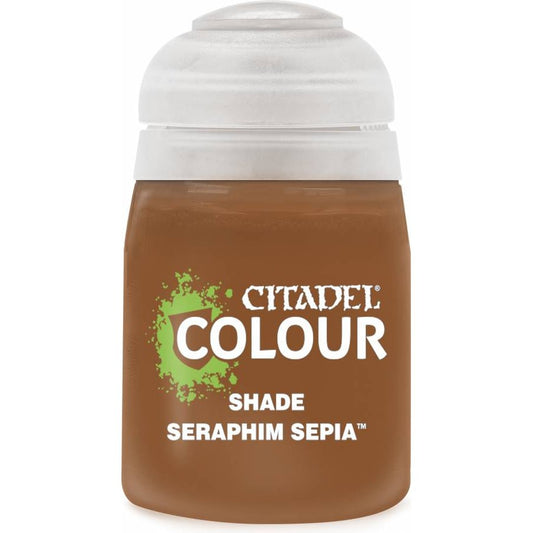 Citadel Colour: Shade Seraphim Sepia - Warhammer Miniature Paint, 18ml Pot - Games Workshop