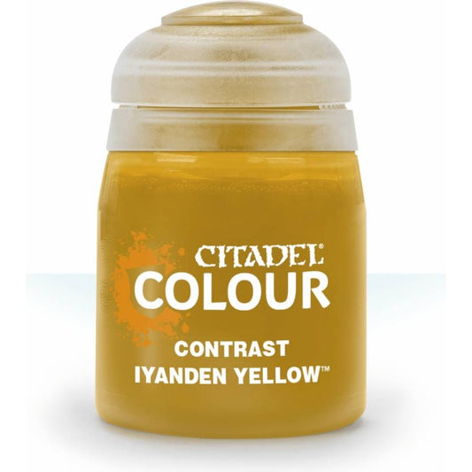 Citadel Colour: Contrast Iyanden Yellow - Warhammer Model Paint, 18ml Pot - Games Workshop