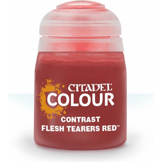 Citadel Colour: Contrast Flesh Tearers Red - Warhammer Model Paint, 18ml Pot - Games Workshop