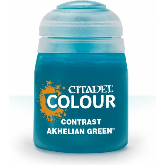 Citadel Colour: Contrast Akhelian Green - Warhammer Model Paint, 18ml Pot - Games Workshop