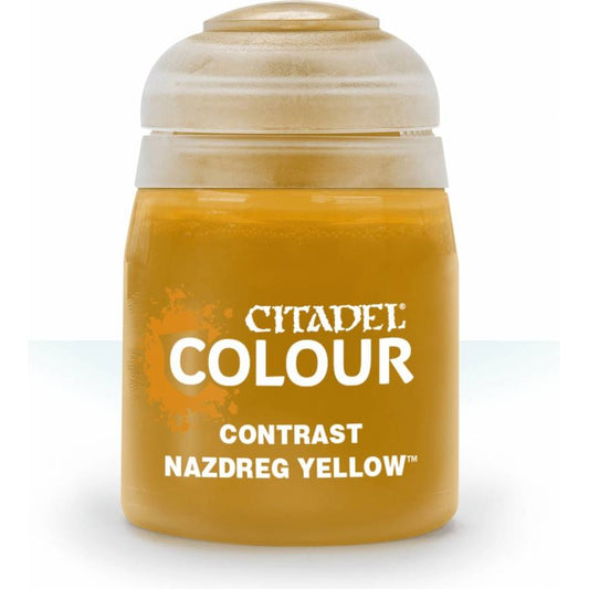Citadel Colour: Contrast Nazdreg Yellow - Warhammer Model Paint, 18ml Pot - Games Workshop