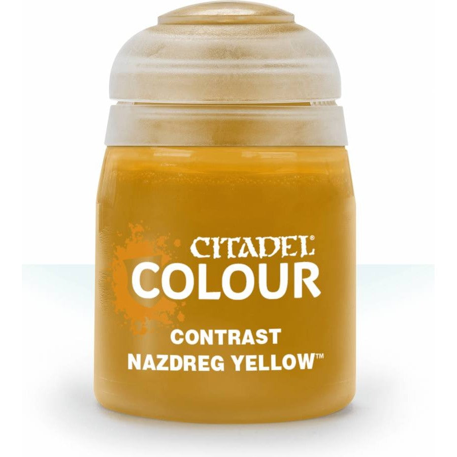 Citadel Colour: Contrast Nazdreg Yellow - Warhammer Model Paint, 18ml Pot - Games Workshop
