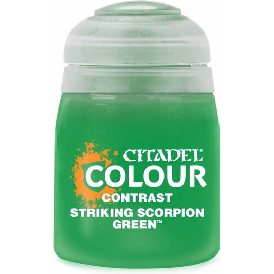 Citadel Colour: Contrast Striking Scorpion Green - Warhammer Model Paint, 18ml Pot - Games Workshop