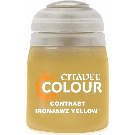 Citadel Colour: Contrast Ironjawz Yellow - Warhammer Model Paint, 18ml Pot - Games Workshop