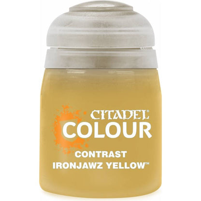 Citadel Colour: Contrast Ironjawz Yellow - Warhammer Model Paint, 18ml Pot - Games Workshop