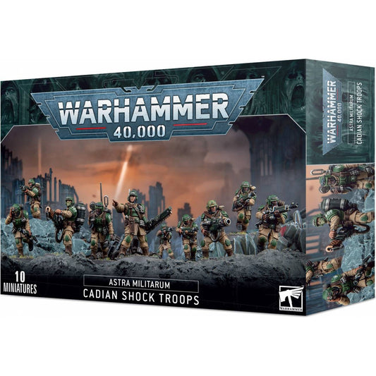 Warhammer 40,000 Astra Militarum Cadian Shock Troops - 10 Miniatures - Games Workshop