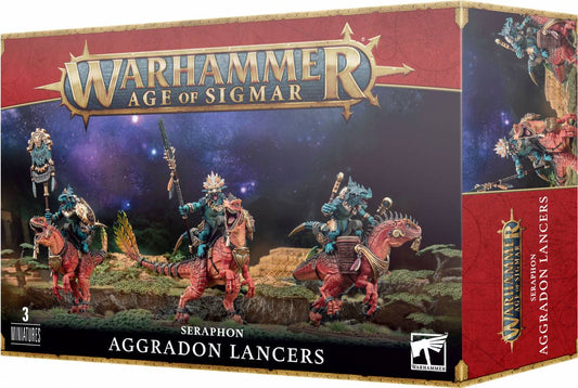 Warhammer: Age of Sigmar Seraphon Aggradon Lancers - 3 Miniatures - Games Workshop