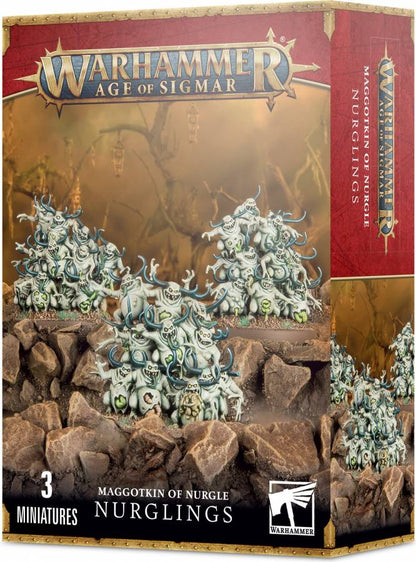 Warhammer: Age of Sigmar Maggotkin of Nurgle Nurglings - 3 Miniatures - Games Workshop